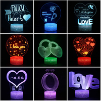 Nouveau LED personnalisé Photo créative 3D Illusion Anime acrylique Table lampes de bureau Base enfant décor à la maison veilleuses
