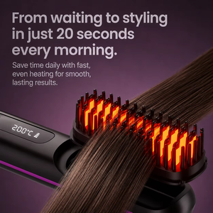 Peigne lisseur électrique sans fil 3 vitesses, mini lisseur à ions négatifs professionnel pour femmes - Product Image 5