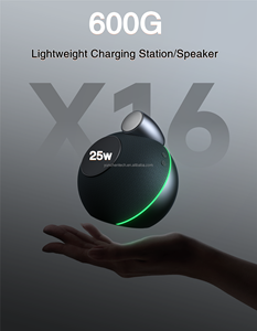 แท่นชาร์จไร้สายรูปทรงเปลือกหอยสุดหรูอเนกประสงค์ พร้อมลำโพงบลูทูธ ไฟ RGB สำหรับ iPhone 15 <span class=keywords><strong>Pro</strong></span> Max กำลังไฟ 25W รองรับระบบดรอปชิปปิ้ง รุ่น X16 - Product Image 6