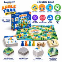 Jeu de société personnalisé pour enfants sur le thème de la perspective, avec plateau en carton quadrillé et cartes de défis de vue