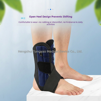 Attelle de cheville respirante en maille JIAYAO avec sangles de compression croisée pour entorses de la cheville, fractures et récupération post-opératoire (unisexe)