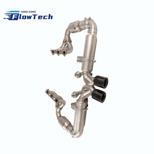 Système d'échappement complet SS304 avec collecteurs catalysés et silencieux arrière à soupapes pour Porsche 991.1/991.2 GT3 3.8L/4.0L – Finition sablée - Product Image 3