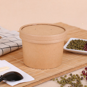 Bát Đựng Salad Bằng Giấy Thân Thiện Với Môi Trường Đóng Gói Thực Phẩm Có Nắp Cốc Giấy Dùng Một Lần Bán Sỉ, Hộp Đựng Thức Ăn Bằng Giấy Kraft Lấy Ra - Product Image 5