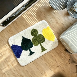 <span class=keywords><strong>Tapis</strong></span> personnalisé en forme de pique de jeu de <span class=keywords><strong>cartes</strong></span>, doux et moelleux, antidérapant, <span class=keywords><strong>pour</strong></span> salle de jeux et décoration intérieure - Product Image 4