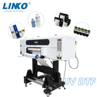 Imprimante UV LINKO I1600, machine à autocollants transparents personnalisés, machine à feuilles de cristal, laminateur rouleau-à-rouleau, imprimante UV DTF