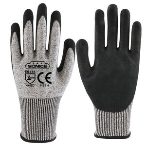 SONICE vente en gros HPPE résistant aux coupures niveau 5 gant de sécurité au travail anti-coupure nitrile Sandy Guantes pour la <span class=keywords><strong>protection</strong></span> des mains et des bras - Product Image 3