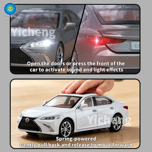 Modellino <span class=keywords><strong>Auto</strong></span> in Lega Pressofusa <span class=keywords><strong>Lexus</strong></span> ES300 Scala 1:24, 6 Porte Apribili, Giocattolo a Retrocarica con Luci e Suoni, Veicolo in Metallo per Bambini e Collezionisti - Product Image 3