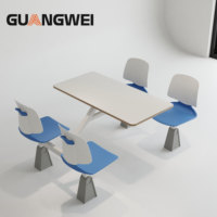 Vente en gros d'ensemble de mobilier scolaire moderne table et chaises de cafétéria scolaire pour étudiants et hôtels