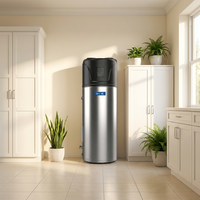Pompe à chaleur domestique 100L R290 pour eau chaude sanitaire, vente en gros d'usine, revêtement extérieur en acier inoxydable, anti-rouille, utilisation extérieure