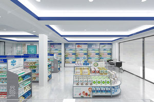 02-DYJYS006 Appareils de pharmacie de détail Conception de magasin de pharmacie en fer et en bois sûr pour l'affichage de magasin de médecine - Product Image 5