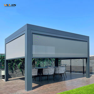 Toit à persiennes motorisé Gazebo d'extérieur Rainpoint Aluminium résistant à la neige Pergola d'ombrage bioclimatique 100% Imperméable Revêtement en poudre - Product Image 1