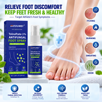 Spray Pied d'Athlète Tolnaftate 1% 100ml pour les démangeaisons, les brûlures, les fissures et les desquamations – Soin des pieds
