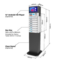 Estación de Carga Segura VOX de 8 Compartimentos Grandes con Carga Rápida PD20W para Tablets iPad de 11 Pulgadas, Ideal para Bibliotecas y Centros Comerciales
