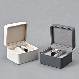 FANXI Custom Logo PU Leather Microfiber <b>Watches</b> Storage Box Packaging - Product Image 2