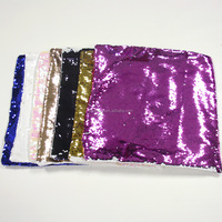 Housse de coussin à sequins magiques vierges pour sublimation 40x40cm avec surface d'impression en peluche blanche et face inversée pour transfert par presse à chaud DIY