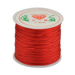 50pcs 45Meter 0.8 millimetri Cavo di Nylon Filetto Nodo Cinese Macrame del Braccialetto Del Cavo Intrecciato Stringa Che Borda Monili Del Mestiere di DIY cavo di Filo - Product Image 3