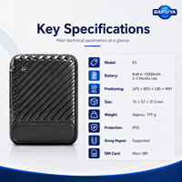 Traceur GPS K5 4G GLONASS 10000mAh Magnétique pour Véhicule, Localisateur en Temps Réel, Antivol, Alerte de Vibration, Compatible PC, Longue Portée