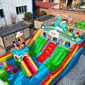 Château gonflable licorne de dessin animé, aire de jeux gonflable commerciale avec toboggan, grande structure gonflable pour la <span class=keywords><strong>location</strong></span> de fêtes d'enfants - Product Image 5