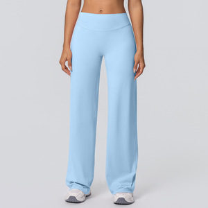 Nouveau pantalon de sport <span class=keywords><strong>pour</strong></span> <span class=keywords><strong>femme</strong></span> en nylon double brossé, coupe large, taille haute, effet push-up, <span class=keywords><strong>pour</strong></span> la <span class=keywords><strong>gym</strong></span> - Product Image 3