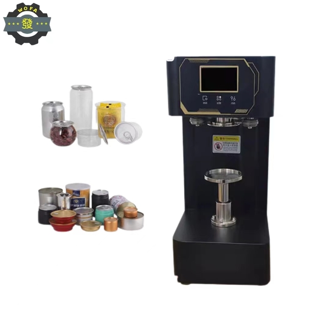 Automatic Can Sealer Machine Sealing Cans Bottles Cups Manual Drive Easy-to-Operate Foil Packaging System Apparel Commodities