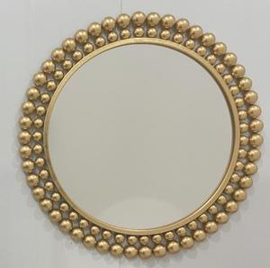 SWT Contemporary Decorative Wall <strong>Mirror</strong> with Round Metal Ball Shape Glass Material Gold <strong>Frame</strong> 4mm <strong>Silver</strong> <strong>Mirror</strong> - Product Image 4