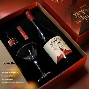 Bougie d'aromathérapie artisanale en cire <span class=keywords><strong>de</strong></span> soja <span class=keywords><strong>de</strong></span> la marque FYC, boîte cadeau en forme <span class=keywords><strong>de</strong></span> tasse, ornement haut <span class=keywords><strong>de</strong></span> gamme, cire <span class=keywords><strong>de</strong></span> vin rouge, essence <span class=keywords><strong>de</strong></span> rose, Saint-Valentin - Product Image 3