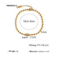 Bracelet chaîne à billes rondes en acier inoxydable plaqué or 18 carats, incrustation de coquille blanche en forme de cœur carré, fermoir extensible réglable