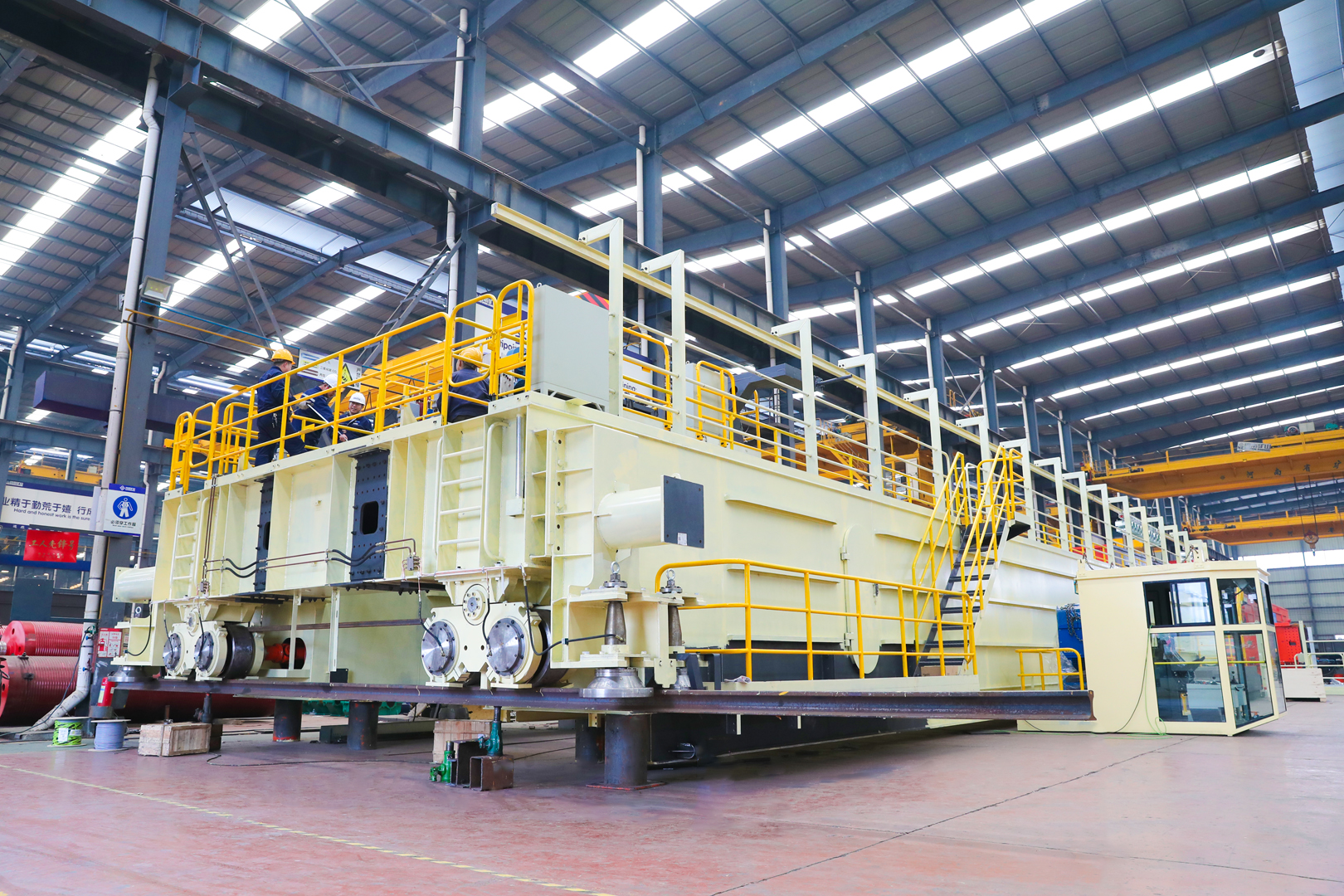Hook Double Girder Overhead Travelling Crane 100 / 20T 22m Lifting Height
