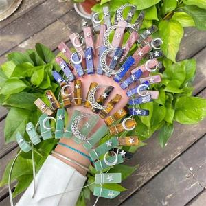 Diadema <span class=keywords><strong>DE</strong></span> CORONA <span class=keywords><strong>DE</strong></span> CRISTAL Natural al por mayor tiara tallada técnica <span class=keywords><strong>de</strong></span> grabado colorido aura Luna bruja mascota tema para la joyería del pelo - Product Image 4