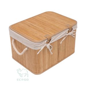 Panier de rangement en bambou, panier à linge, design moderne et écologique, idéal pour la salle de bain et les dortoirs, directement de l'usine - Product Image 4