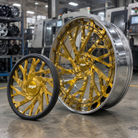 Jantes forgées RUJ, jantes en alliage personnalisées, 24-26 pouces, 5x127, 5x120.65 pour Chevy C10, Impala, Cutlass, Monte Carlo, voitures américaines classiques