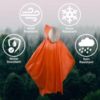 Poncho de survie thermique portable léger en mylar avec sac