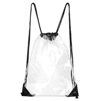 Sac à cordon transparent imperméable en PVC pour stade et sport, vente en gros avec logo personnalisé – Offre spéciale