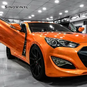 SINOVINYL Inicial Baixa Viscosidade Cola Mudando de Cor Cromo Gloss Wrapping Adesivo de Carro de Vinil de Corpo Inteiro