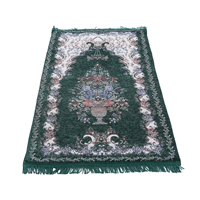 Tapis de prière musulman en polyester à prix de gros, mousse à mémoire de forme de 2 cm, rembourré, lavable avec fermeture éclair pour usage domestique