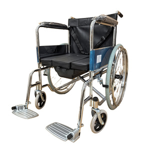 รถเข็นวีลแชร์แบบพับได้ น้ำหนักเบา โครงเหล็กคาร์บอน พร้อมเบรกมือ สำหรับผู้สูงอายุและผู้พิการ - Product Image 3