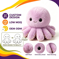 Jouets en peluche en forme de pieuvre OEM/ODM avec rembourrage en coton PP, figurines personnalisées, mascottes d'entreprise.