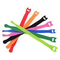 Attaches de câble adhésives double face en nylon 100% personnalisées, respectueuses de l'environnement, dos à dos pour sangles, stockage de câble de données, boucle à crochet