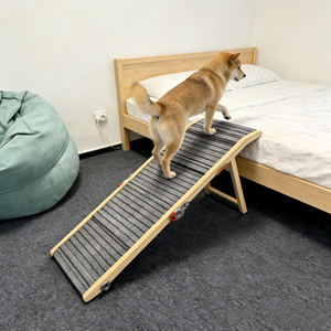 Escaleras Plegables de Bambú para Mascotas, Ajustables en 5 Alturas, Rampa Plegable para Perros, para Coche, Rampas Largas, Escaleras para Perros - Product Image 2