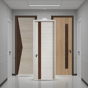 Porte intérieure moderne en PVC WPC (bois-plastique composite) à prix avantageux, étanche, insonorisée, pour hôtels et villas, garantie 5 ans - Product Image 4