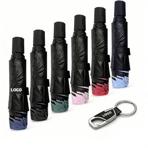 Wholesale Custom Logo <b>Folding</b> Umbrella for Promotional Events Business Gifts Silk <b>Screen</b> Printing Durable Waterproof Design Bulk - Product Image 1
