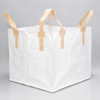 Sac conteneur FIBC en gros de 1500 kg et 2000 kg, anti-poussière, respirant, à fond plat avec bec de décharge pour céréales, farine et sel