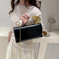 Petit sac à main en PU vegan pour femmes, sacs uniques à épingle de sûreté, sac bandoulière, sac à main en similicuir, pochette à poignée dorée, sac à bandoulière