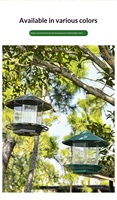 Lot de mangeoires à oiseaux en plastique pour l'extérieur, suspendues, résistantes à la pluie et aux écureuils, mangeoire à graines pour cailles, verte