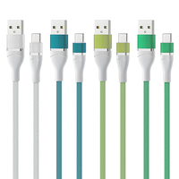Kabel USB Pengisian Cepat 3A Tipe-C Terbaru 2026 untuk IOS & Earphone, Kabel Nilon TPE TPU Terjalin dengan Konduktor Tembaga Murni dan Kepala Logam
