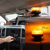 Lámpara de Señalización de Seguridad Giratoria para Techo de Coche, Color Ámbar, con Certificación ECE R10 R65, Luz Estroboscópica de Advertencia