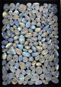 Piedra Lunar Arcoíris Blanca 100% Natural, Cabujón de Primera Calidad, Cuarzo Diamante Azul, Gemas Sueltas para Joyería - Product Image 4