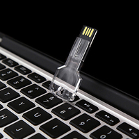 Clé USB en forme de clé avec lumière LED, 4 Go, 8 Go, 16 Go, 32 Go, clé USB, clé mémoire, clé USB flash