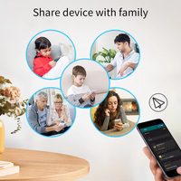 Capteur de porte/fenêtre intelligent moderne en stock, détecteur de contact sans fil WiFi, alerte via application, dispositif de sécurité domestique avec batterie de secours