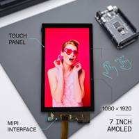Pantalla AMOLED de 7 Pulgadas, Panel Táctil de Alta Definición, Interfaz MIPI DSI, Resolución 1080x1920, Panel de Pantalla AMOLED, Cristal de Pantalla OLED